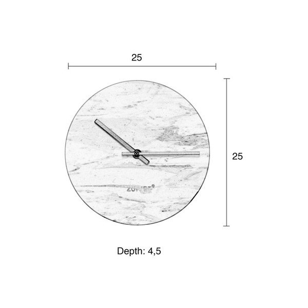 Zelena marmorna stenska ura Zuiver Marble Time-image-1