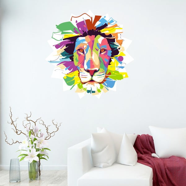 Nalepka Fanastick Pop Art Lion, 50 x 50 cm