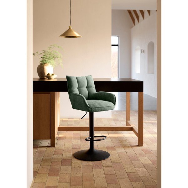 Zeleni barski stoli v kompletu z nastavljivo višino 2 ks Marilla – Unique Furniture-image-1