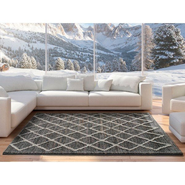 Siva preproga Universal Farah Cross, 120 x 170 cm-image-1