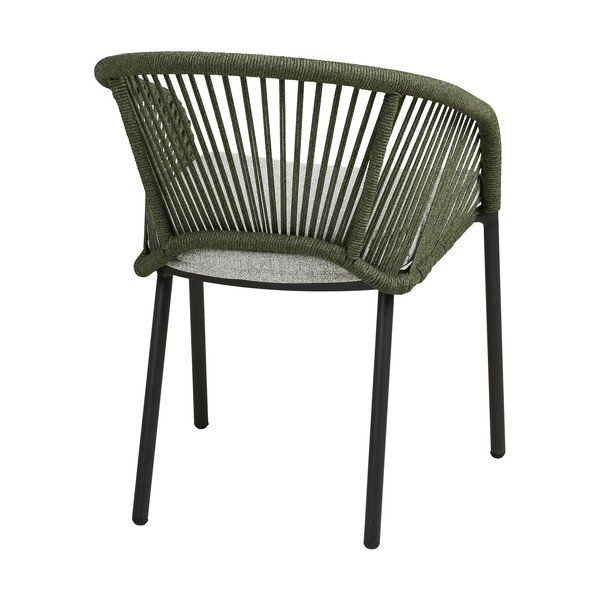 Zelen kovinski in oblazinjen vrtni stol Novella – House Nordic-image-4