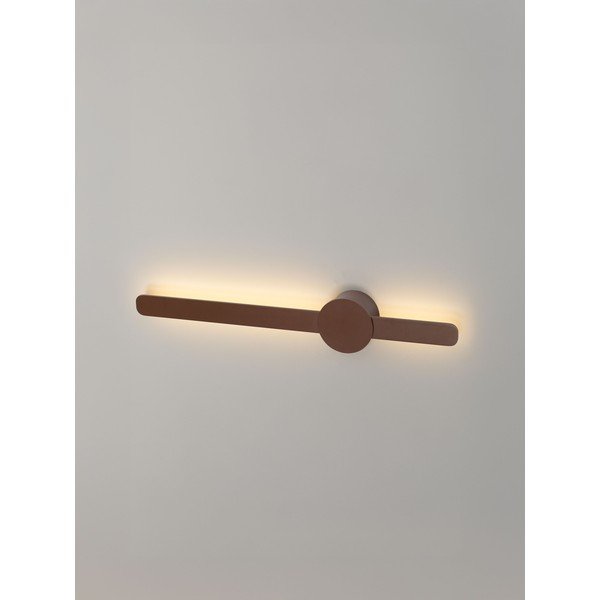 Rjava aluminijasta LED stenska svetilka Norei – Nova Luce-image-1