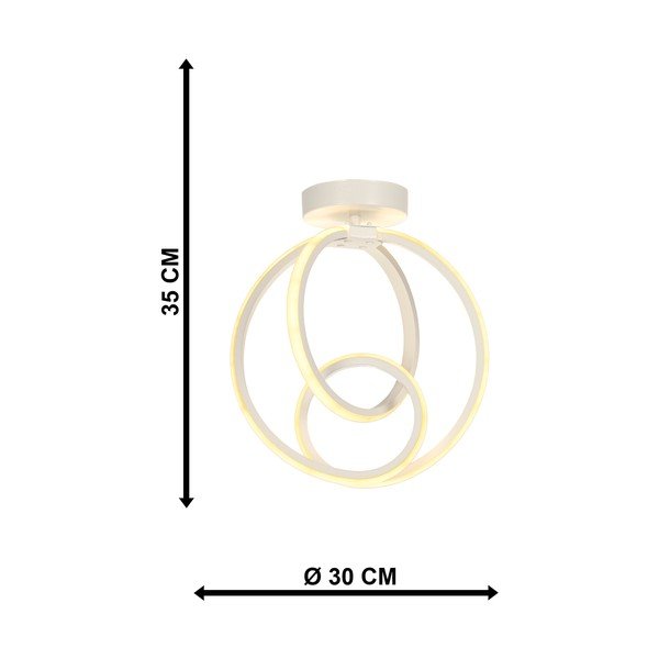 Bela kovinska LED stropna svetilka Neo – Squid Lighting-image-4