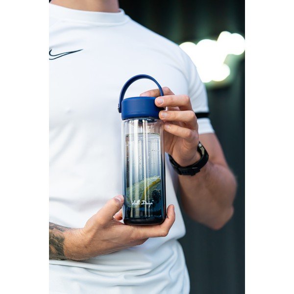 Modra steklena steklenica za vodo 350 ml Fuori – Vialli Design-image-1