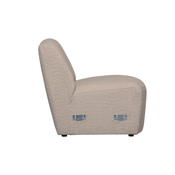 Bež modul za sedežno garnituro iz tkanine bouclé (sredinski modul) Coco  – WOOOD-image-3