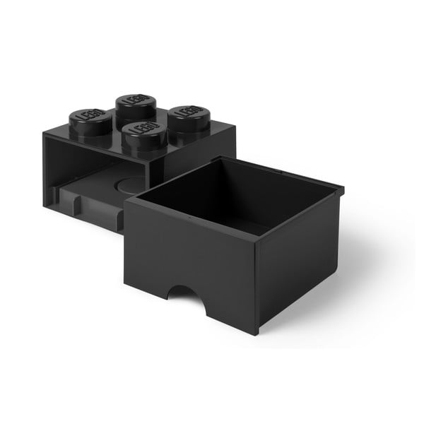 Črna kvadratna škatla za shranjevanje LEGO®-image-3
