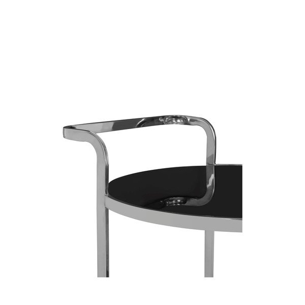 Servirni voziček na kolesih s stekleno mizno ploščo ø 50 cm Ackley – Premier Housewares-image-3