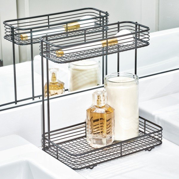 Črno dvonadstropno stojalo iDesign Vienna-image-1