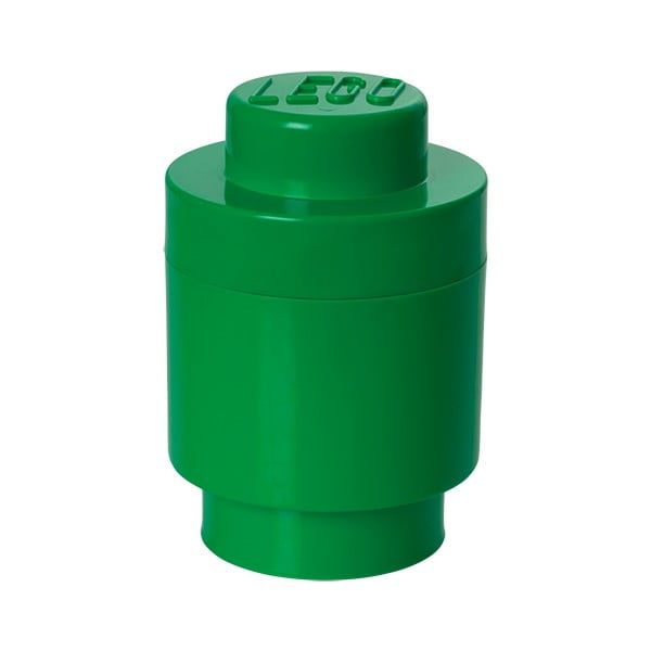Zelena okrogla škatla za shranjevanje LEGO®, ⌀ 12,5 cm