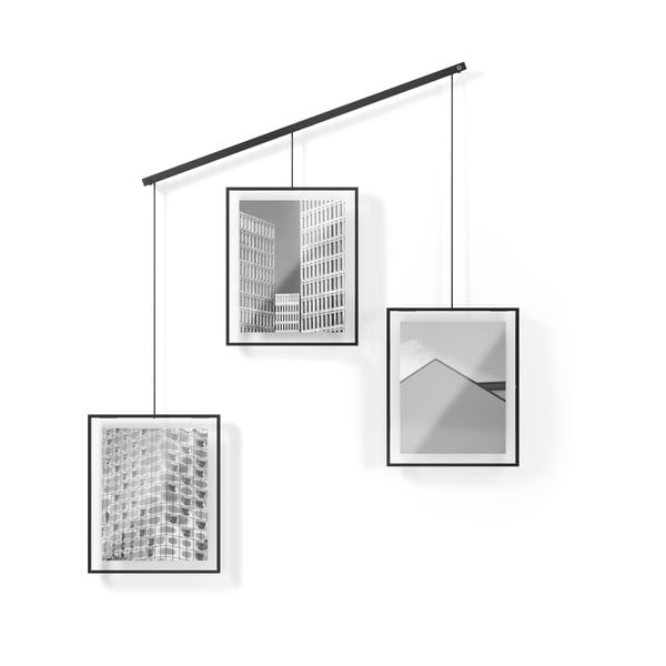 Črni kovinski stenski okvirji v kompletu 3 ks 73x82 cm Exhibit – Umbra-image-4