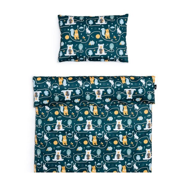 Bombažna posteljnina za otroško posteljico 135x100 cm Animal Friends - ESECO-image-1