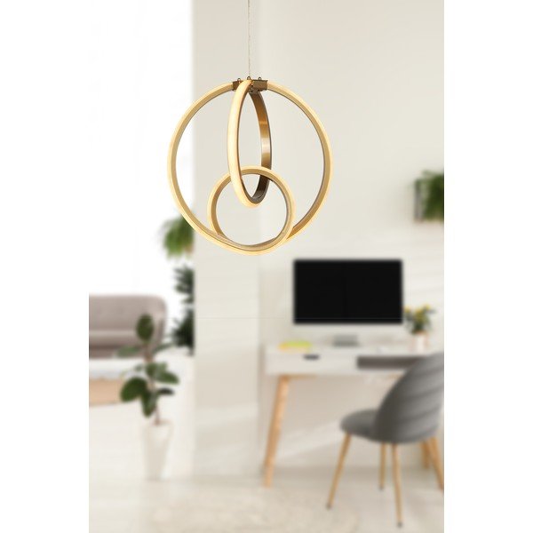 Kovinska LED viseča svetilka v bronasti barvi ø 28,5 cm Neo – Squid Lighting-image-1