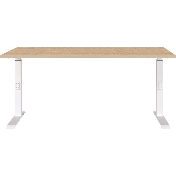 Pisalna miza z nastavljivo višino z mizno ploščo v hrastovem dekorju 80x160 cm Downey – Germania-image-1