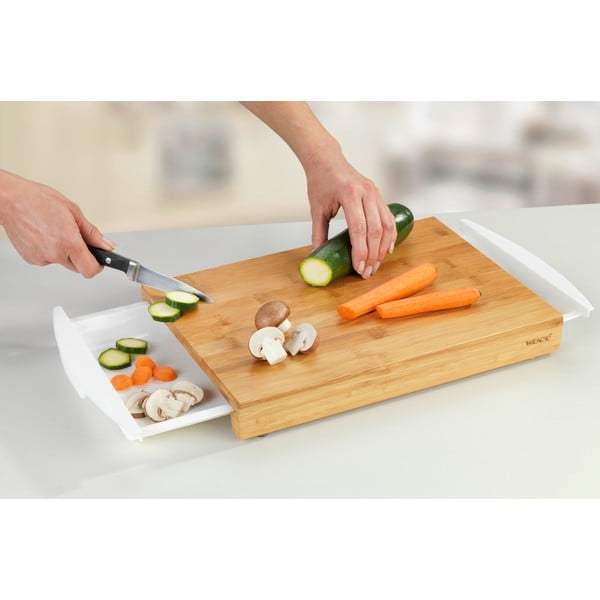 Bambusova deska za rezanje z dvema predaloma Wenko Bina-image-1