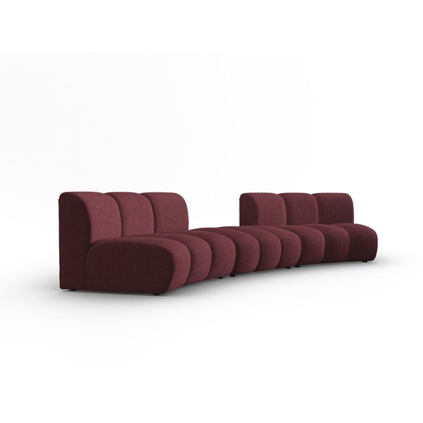 Bordo rdeča sedežna garnitura 367 cm Lupine – Micadoni Home-image-2