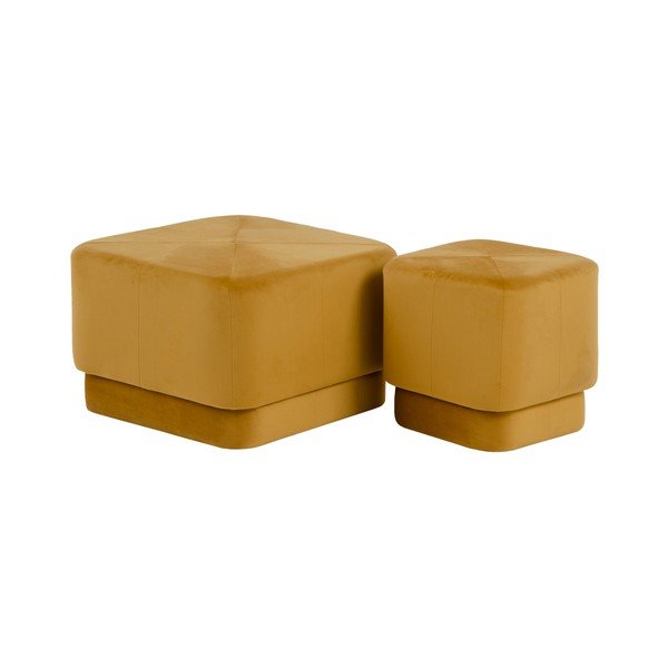 Oker rumen žameten tabure – Ixia-image-2