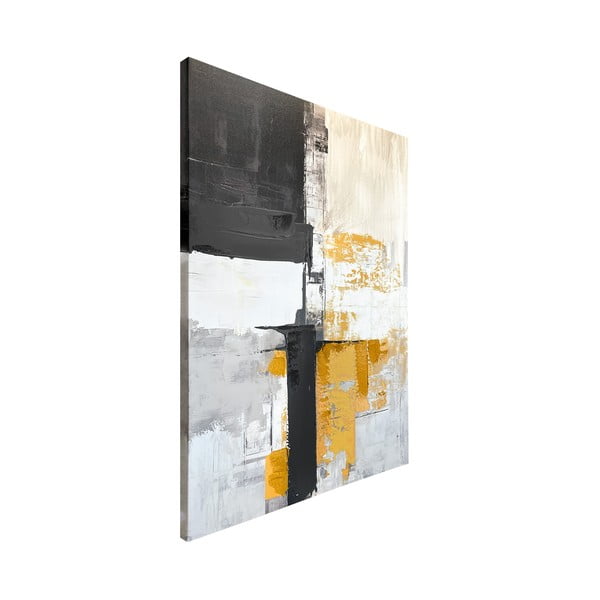 Slika z ročno naslikanimi elementi 70x100 cm Jade – Styler-image-3