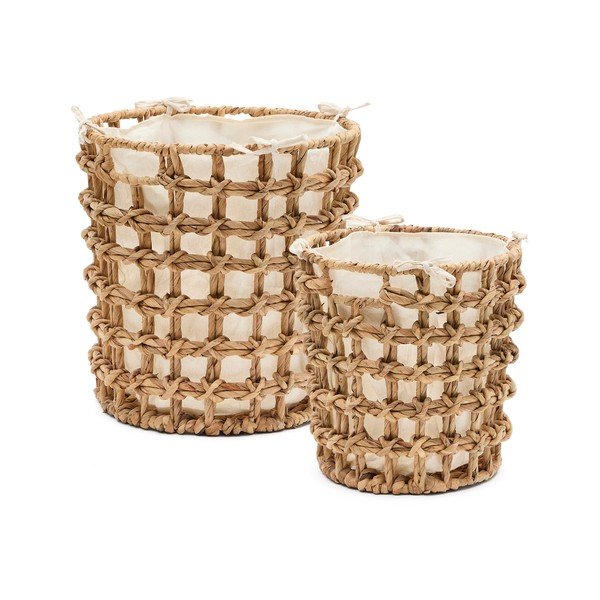 Košare v kompletu 2 ks iz vodne hijacinte ø 38x38 cm Dilam – Kave Home