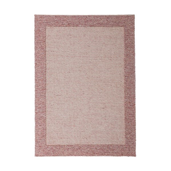 Svetlo rožnata ročno tkana preproga iz mešanice volne 200x290 cm Rue – Flair Rugs
