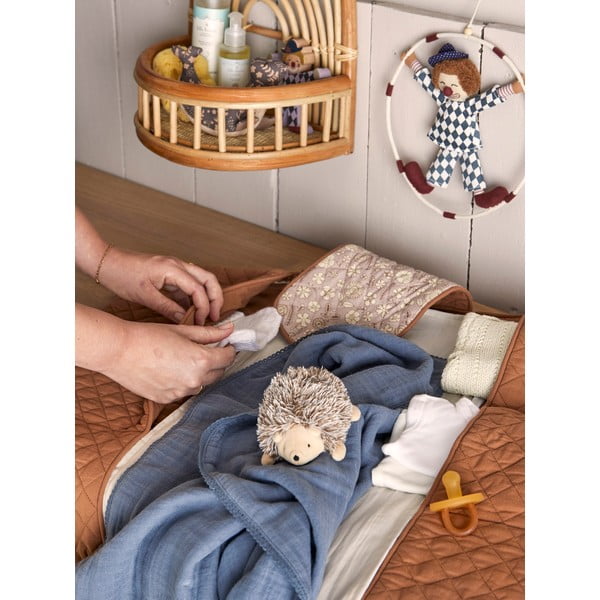 Temno modra bombažna otroška odeja 100x80 cm Muslin - Bloomingville Mini-image-4