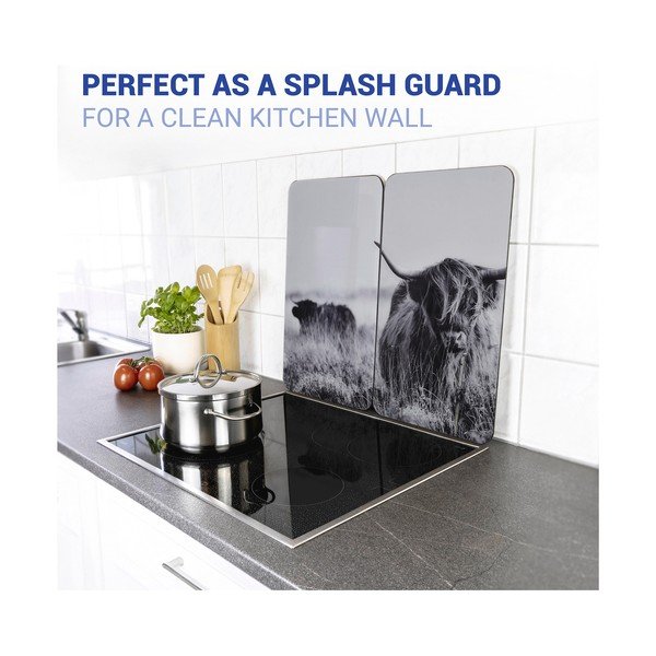 Zaščitne plošče za štedilnik iz kaljenega stekla 2 ks 30x52 cm Universal Highland Cattle – Wenko-image-4
