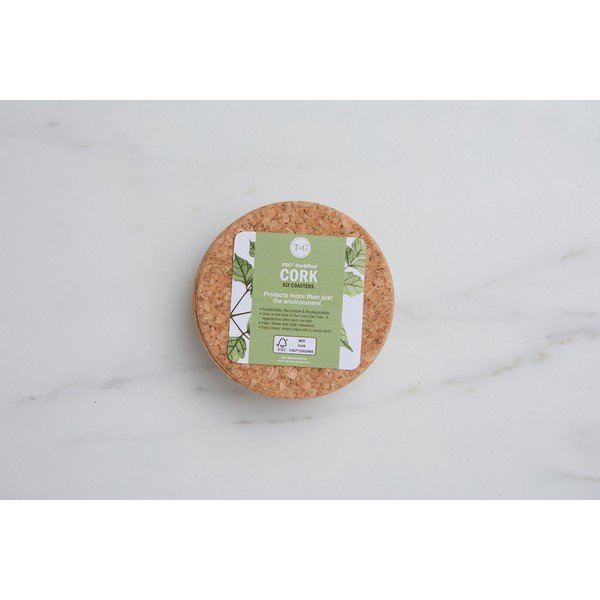 Komplet 6 podstavkov iz plute T&G Woodware Marseille-image-1