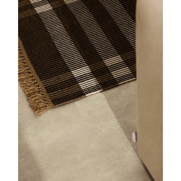 Črna obojestranska/ročno tkana preproga 60x90 cm Barani – Kave Home-image-2