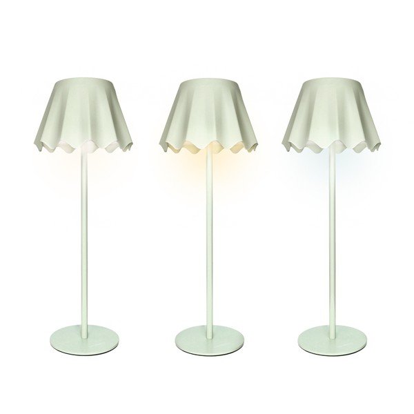 Svetlo zelena kovinska LED zatemnitvena namizna svetilka (višina 36 cm) – Brandani-image-2