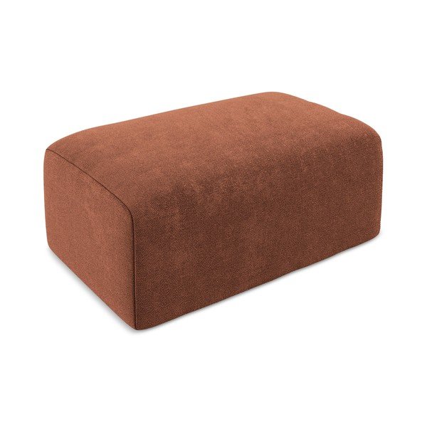 Tabure iz šenilje v barvi terakote Kona – Makamii-image-2