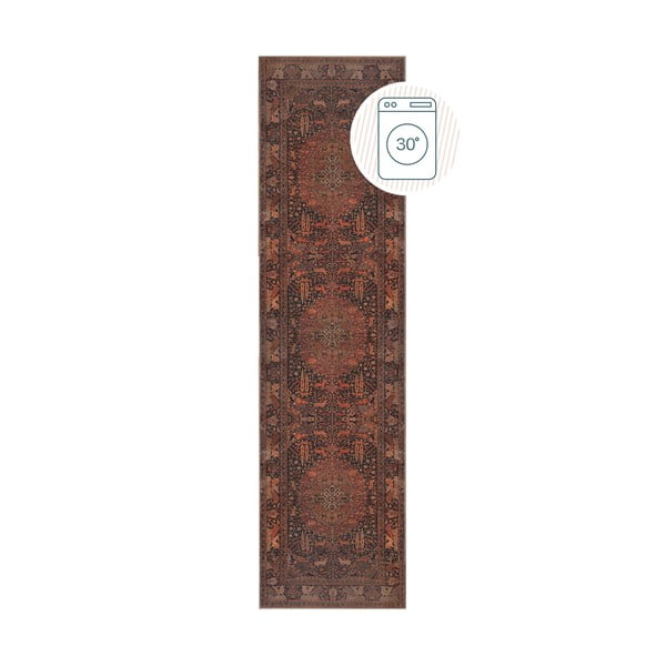 Bordo rdeč pralen tekač 60x230 cm Nico Global – Flair Rugs
