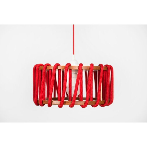 Rdeča viseča svetilka EMKO Macaron, ø 30 cm-image-3