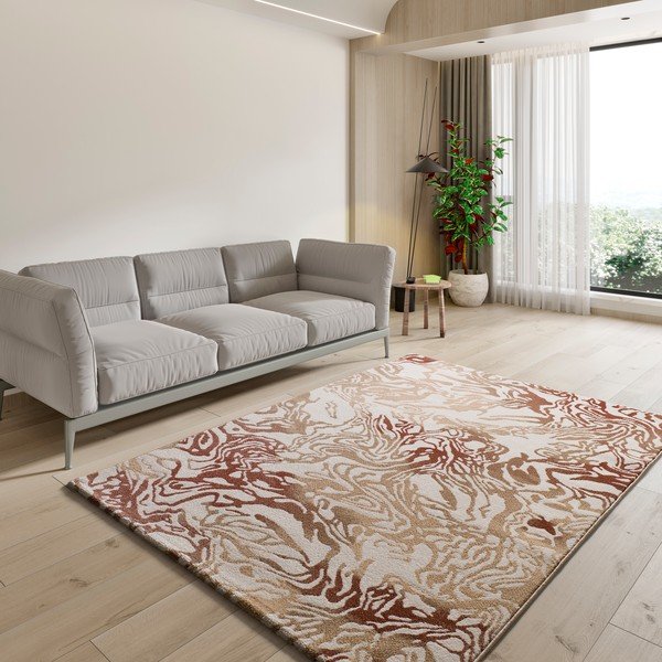 Bež/v barvi terakote preproga 133x190 cm Astra – Universal-image-1