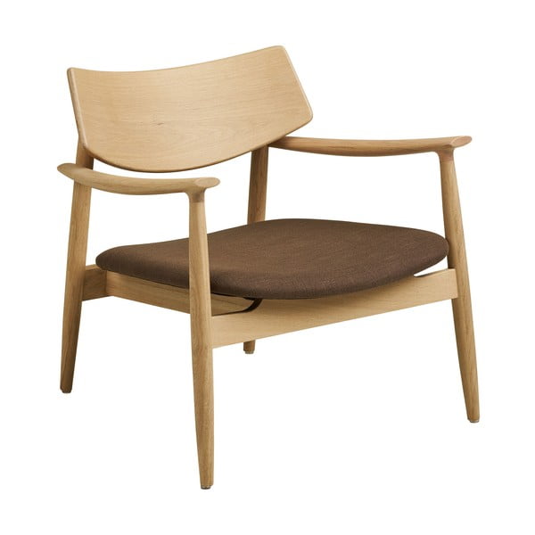 Rjav fotelj z naslonjalom za noge Olvera – House Nordic-image-3