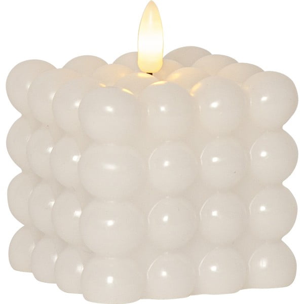 Bela LED sveča iz voska Star Trading Flamme Dot, višina 9,5 cm