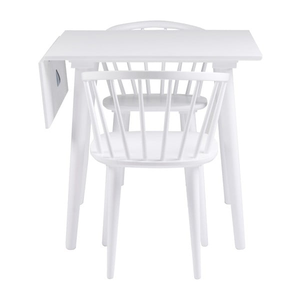 Bel jedilni stol iz lesa kavčukovca Rowico Carmen-image-2