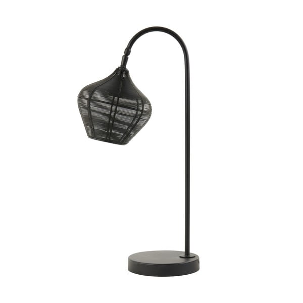 Črna namizna svetilka (višina 61 cm) Alvaro - Light & Living