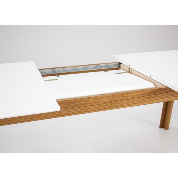 Bela raztegljiva jedilna miza s hrastovimi nogami Tenzo Profil-image-1