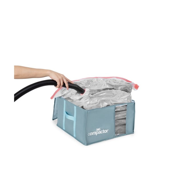 Vakuumska plastična škatla za shranjevanje oblačil 42x40x25 cm Blue Edition – Compactor-image-2