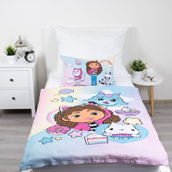 Bombažna otroška posteljnina za otroško posteljico 100x135 cm Gabby's Dollhouse "Sugar Dream" – Jerry Fabrics-image-1