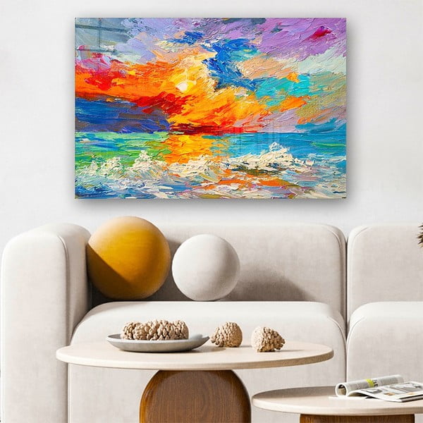 Steklena slika 100x70 cm Abstract Sunset – Wallity-image-1