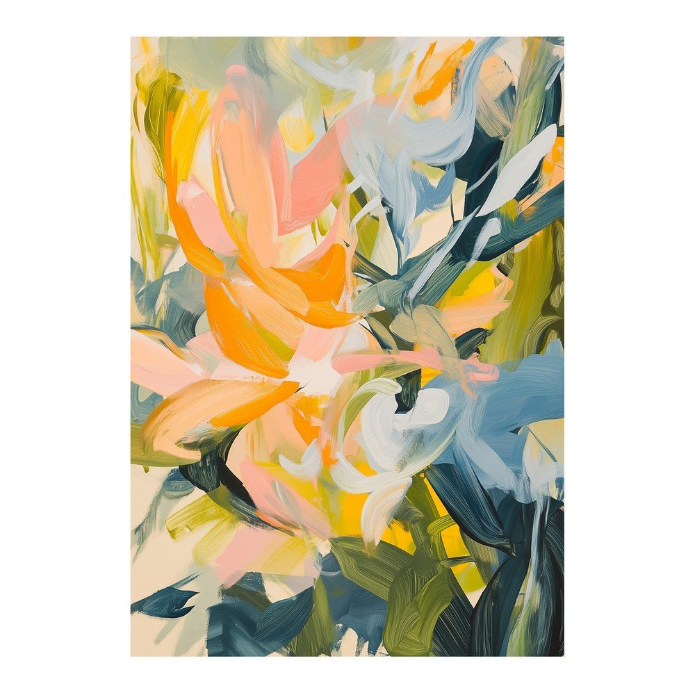 Tiskana slika na platnu 70x100 cm Floral Gust