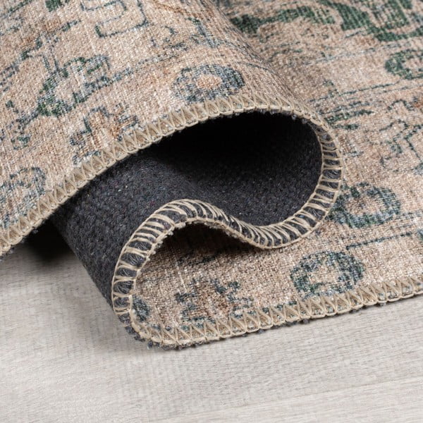 Zelena pralna preproga 115x170 cm Beau Floral – Flair Rugs-image-2