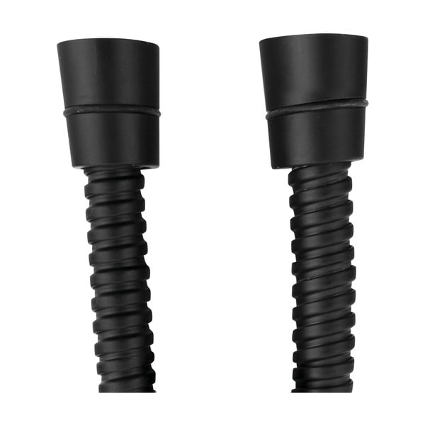 Mat črna cev za tuš iz nerjavečega jekla Powerflex – Sapho-image-1