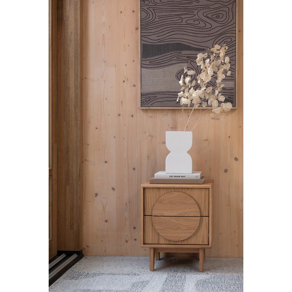 Nočna omarica v hrastovem dekorju v naravni barvi Groove – Zuiver-image-1