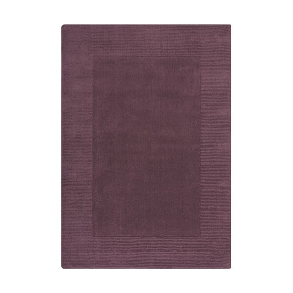 Temno vijolična ročno tkana volnena preproga 160x230 cm Border – Flair Rugs
