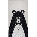 Črno-bela pralna otroška preproga 100x160 cm Bear Family – Vitaus