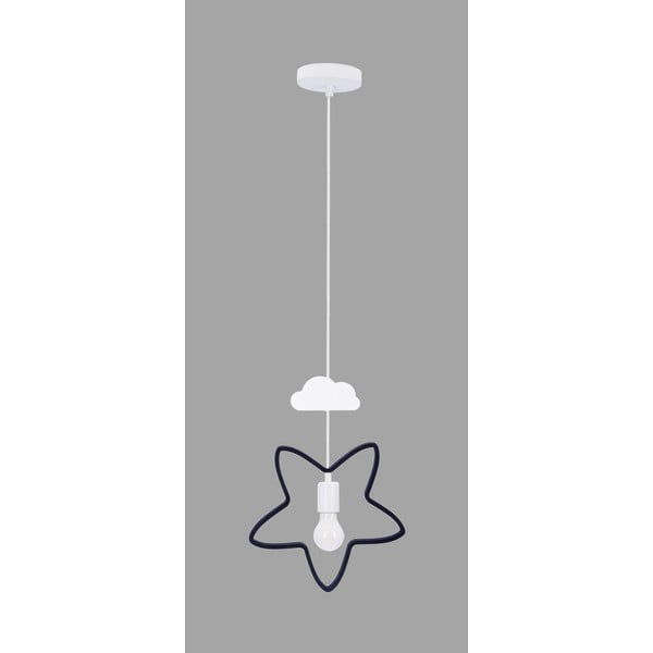 Črna/bela otroška svetilka s kovinskim senčnikom Single – Candellux Lighting-image-1