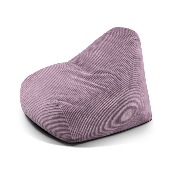 Vijolična vreča za sedenje iz rebrastega žameta Snug 100 – SLOWDOWN