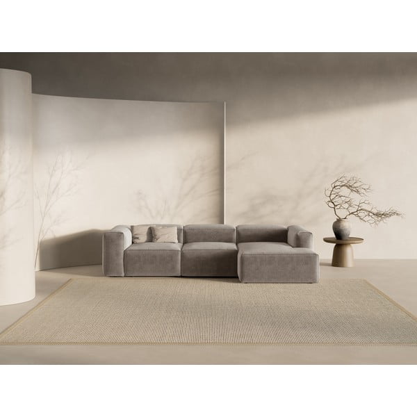 Rjava kotna sedežna garnitura (desni kot/z ležalnikom) Bergamo – Cosmopolitan Design-image-1