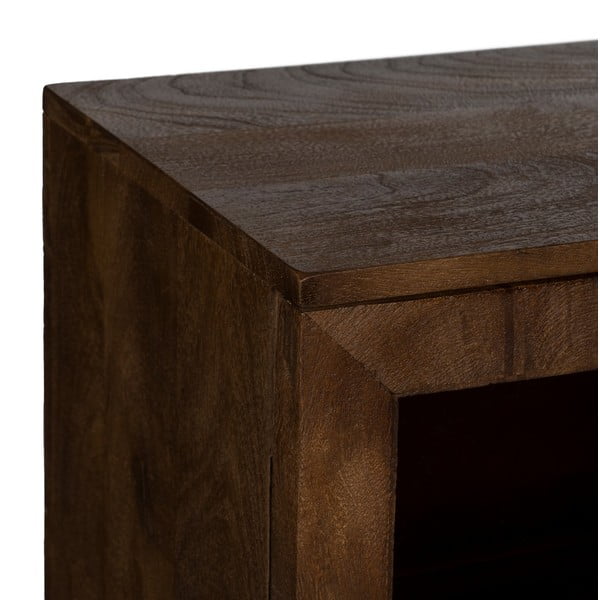 Rjava vitrina iz masivnega manga 180x87x35 cm Ravi – Ixia-image-3